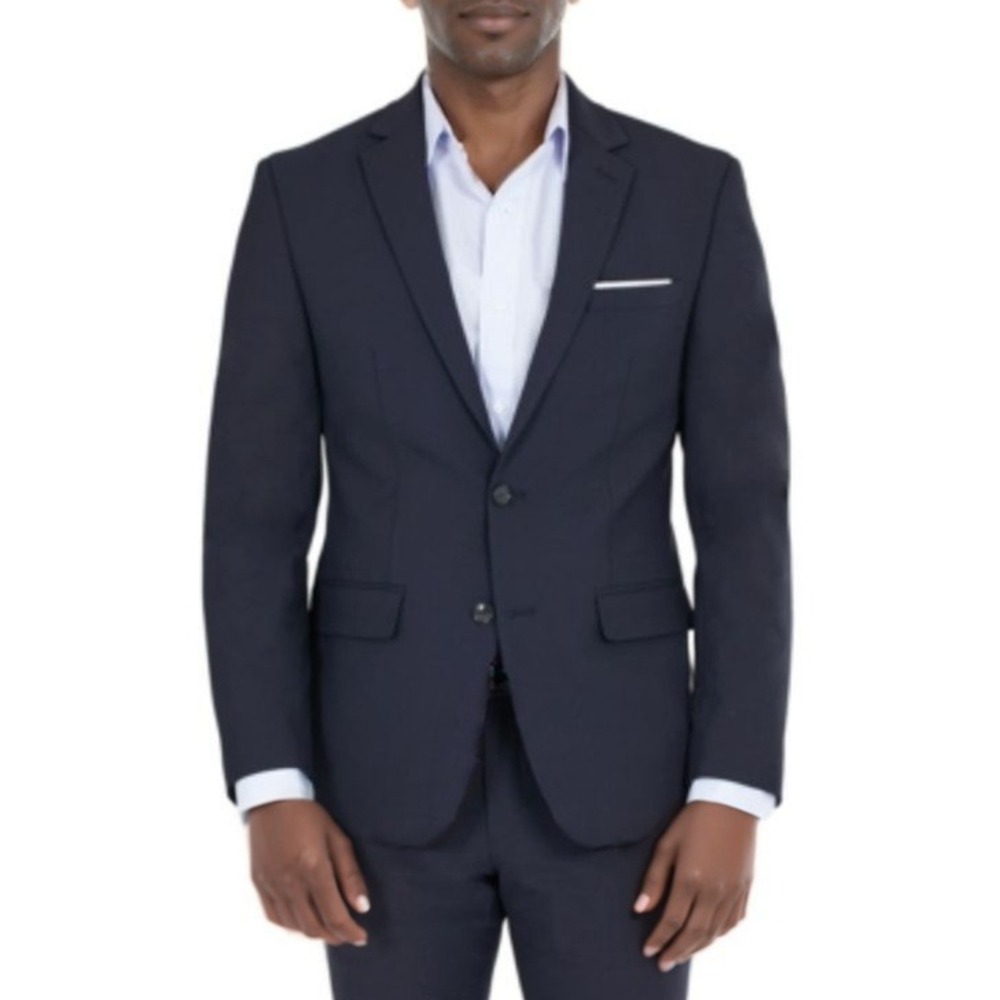 bar III Sport Coat Mens 38R Navy Wool Blend Skinny‎ Fit Suit Jacket Blazer NWT